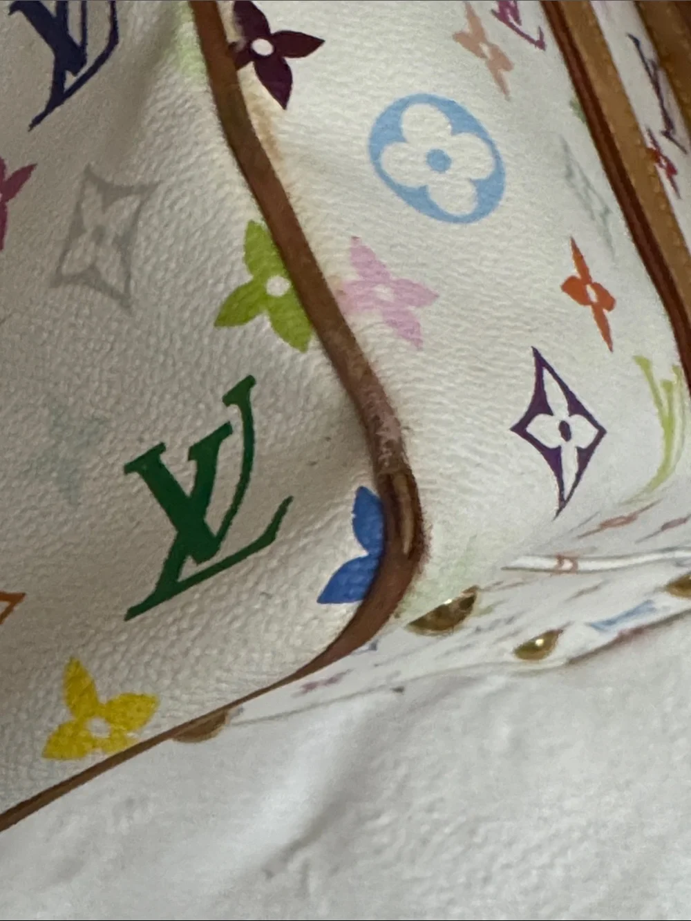 Louis Vuitton Aurelia Murakami Collection Multicolor Monogram Shoulder Authentic